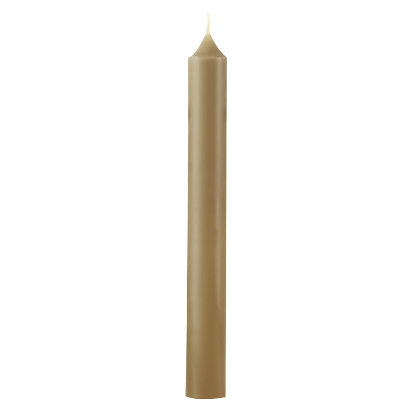 Bougies La Francaise - French made Dinner Candle - Made in France, Taupe color , +/- 7-Hour Burn Time - 0.87 x 8.66 inches