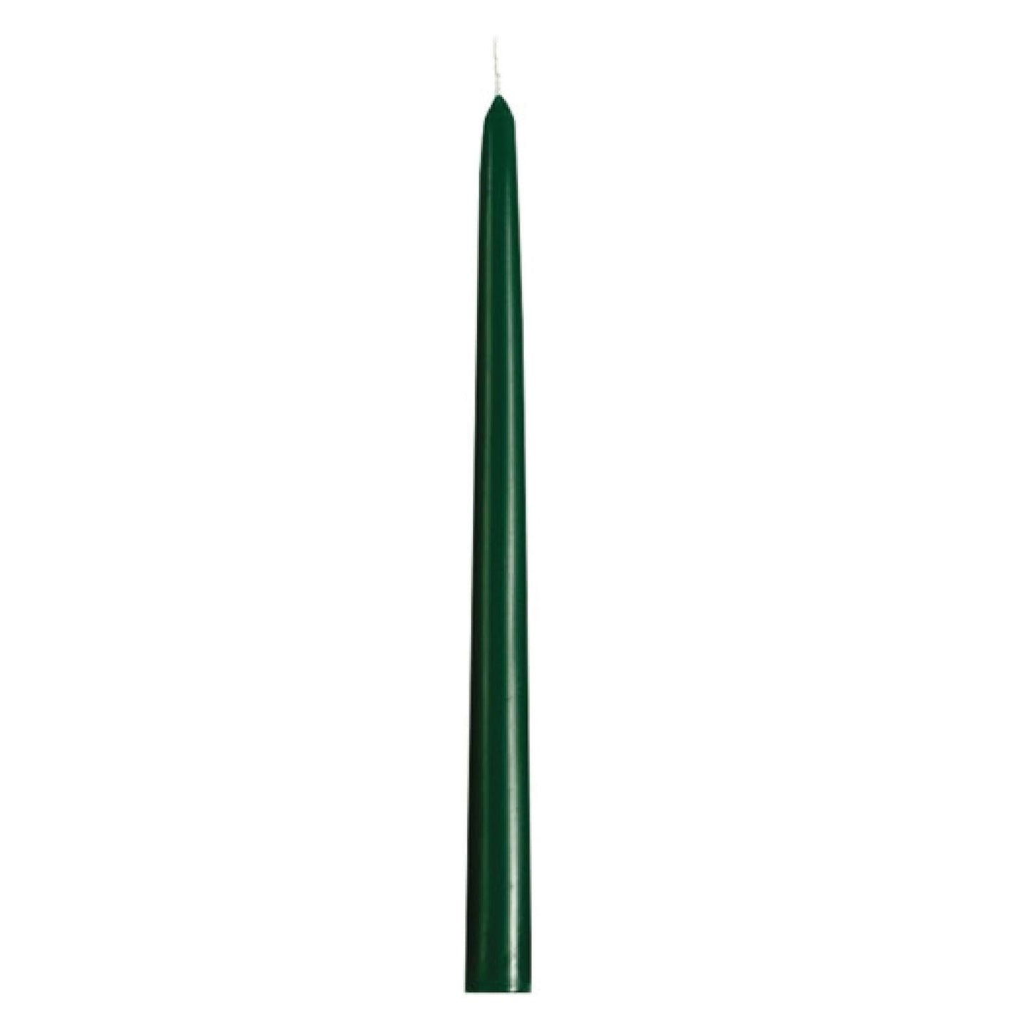 Bougies La Francaise - French made Taper Candle - Made in France, Green color , +/- 8-Hour Burn Time - 0.87 x 11.42 inches