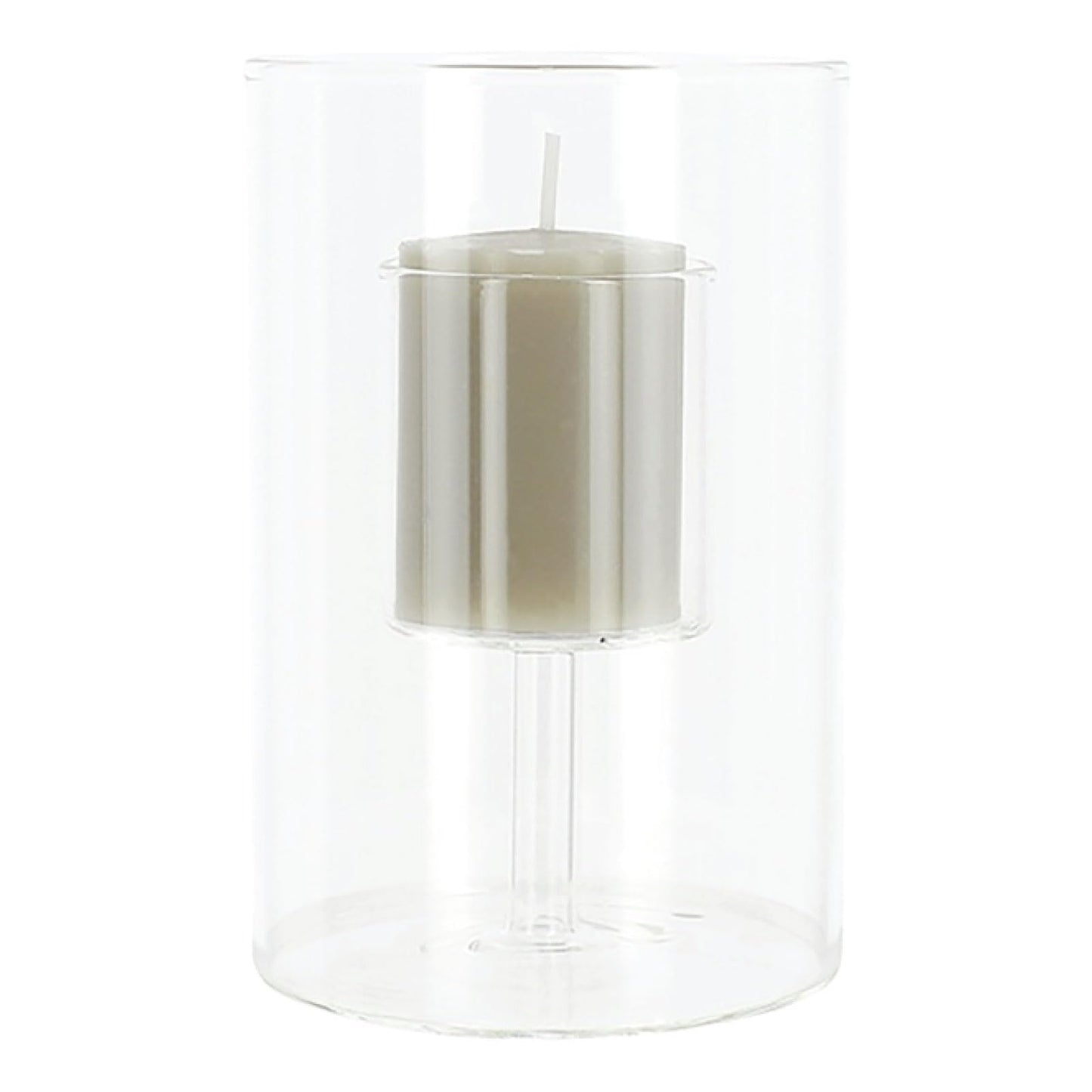 Bougies La Francaise - Clear Glass Candle Holder for Votive - 4.72 x 3.15 inches (Medium)
