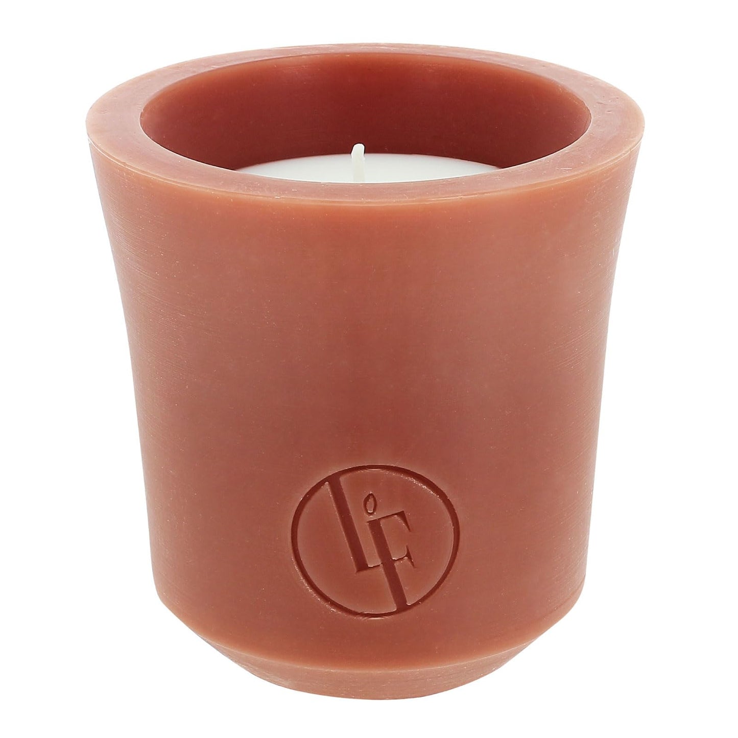Bougies La Francaise - Wax candle holder - Citronella - Made in Tunisia, Medium Sienna color , +/- 55-Hour Burn Time - 5.12 x 5.31 inches