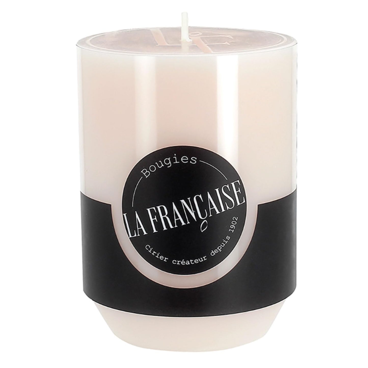 Bougies La Francaise - Scented Pillar Candle - Made in Tunisia, Peony Pink , +/- 45-Hour Burn Time - 2.76 x 3.74 inches