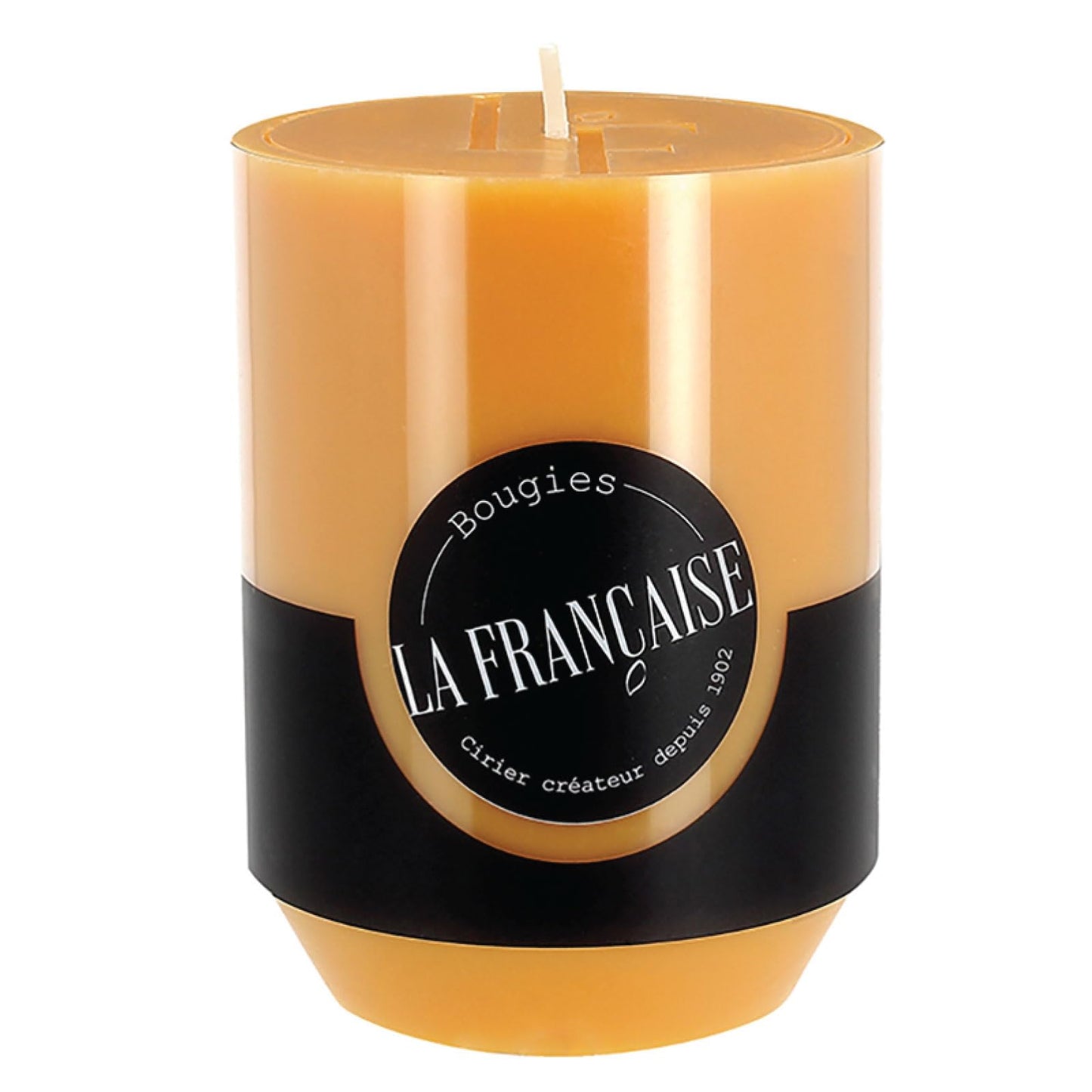 Bougies La Francaise - Scented Pillar Candle - Made in Tunisia, Tangerine Orange , +/- 45-Hour Burn Time - 2.76 x 3.74 inches