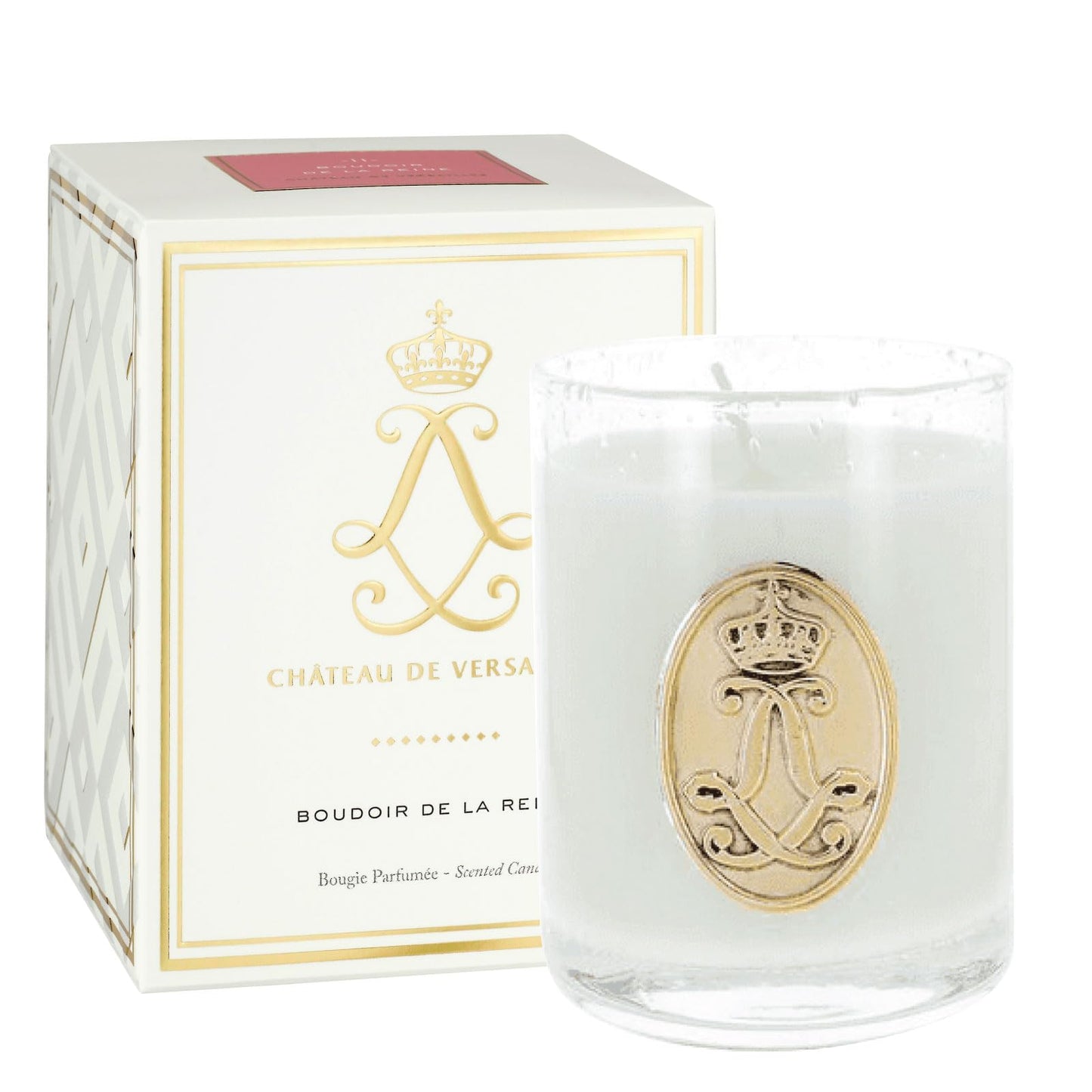 Château de Versailles - French-made Scented Candle Jar - Boudoir de la Reine - Made in France, 100 gramsr, +/-25-Hour Burn Time - 3.15 x 3.15 x 3.85 inches