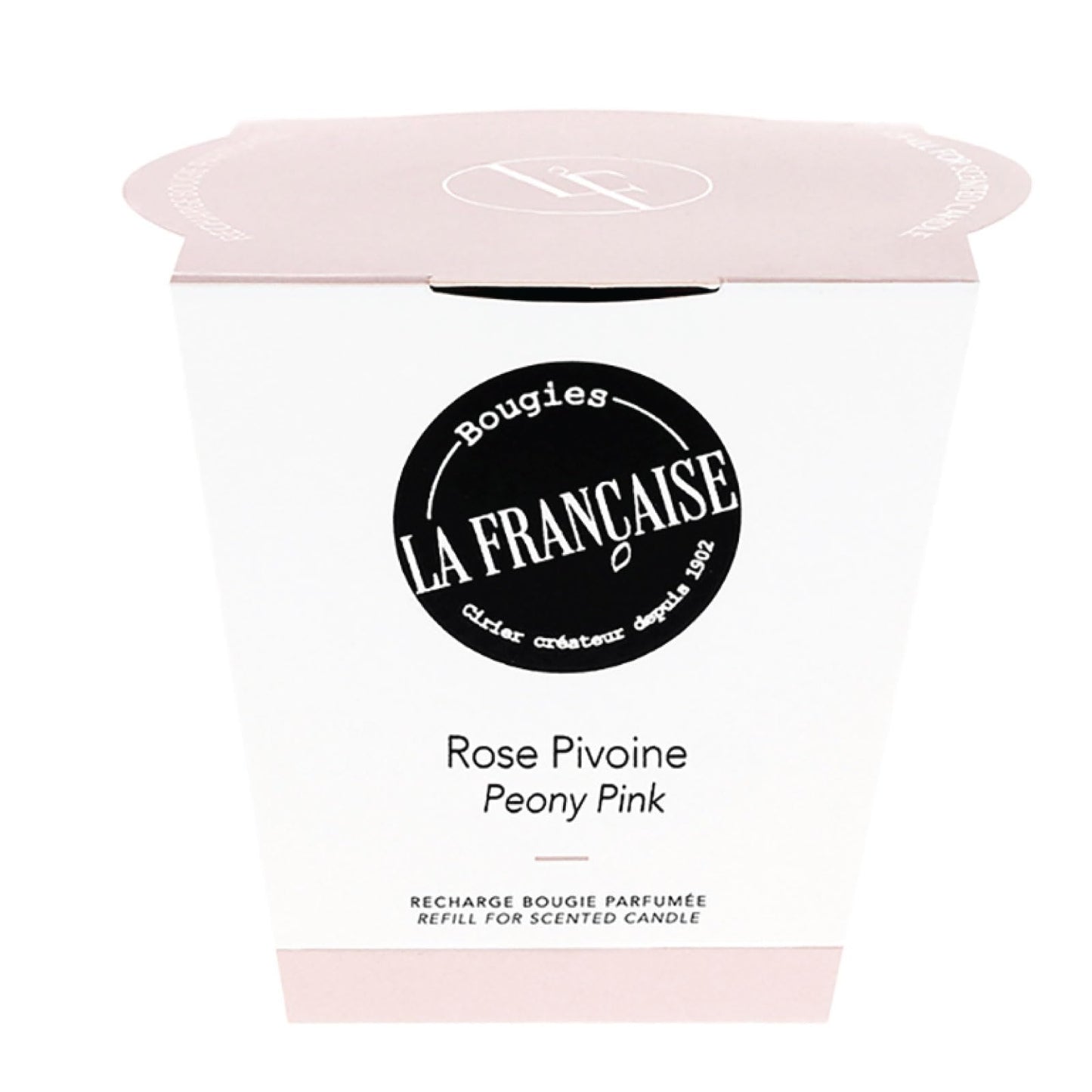 Bougies La Francaise - French-made Scented Candle refill - Poeny Pink - Made in France, 200g, +/- 40-Hour Burn Time - 2.97 x 3.27 x 3.38 inches