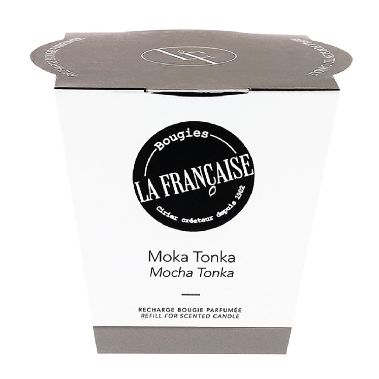 Bougies La Francaise - French-made Scented Candle Refill - Mocha Tonka - Made in France, 200g, +/- 40-Hour Burn Time - 2.97 x 3.27 x 3.38 inches