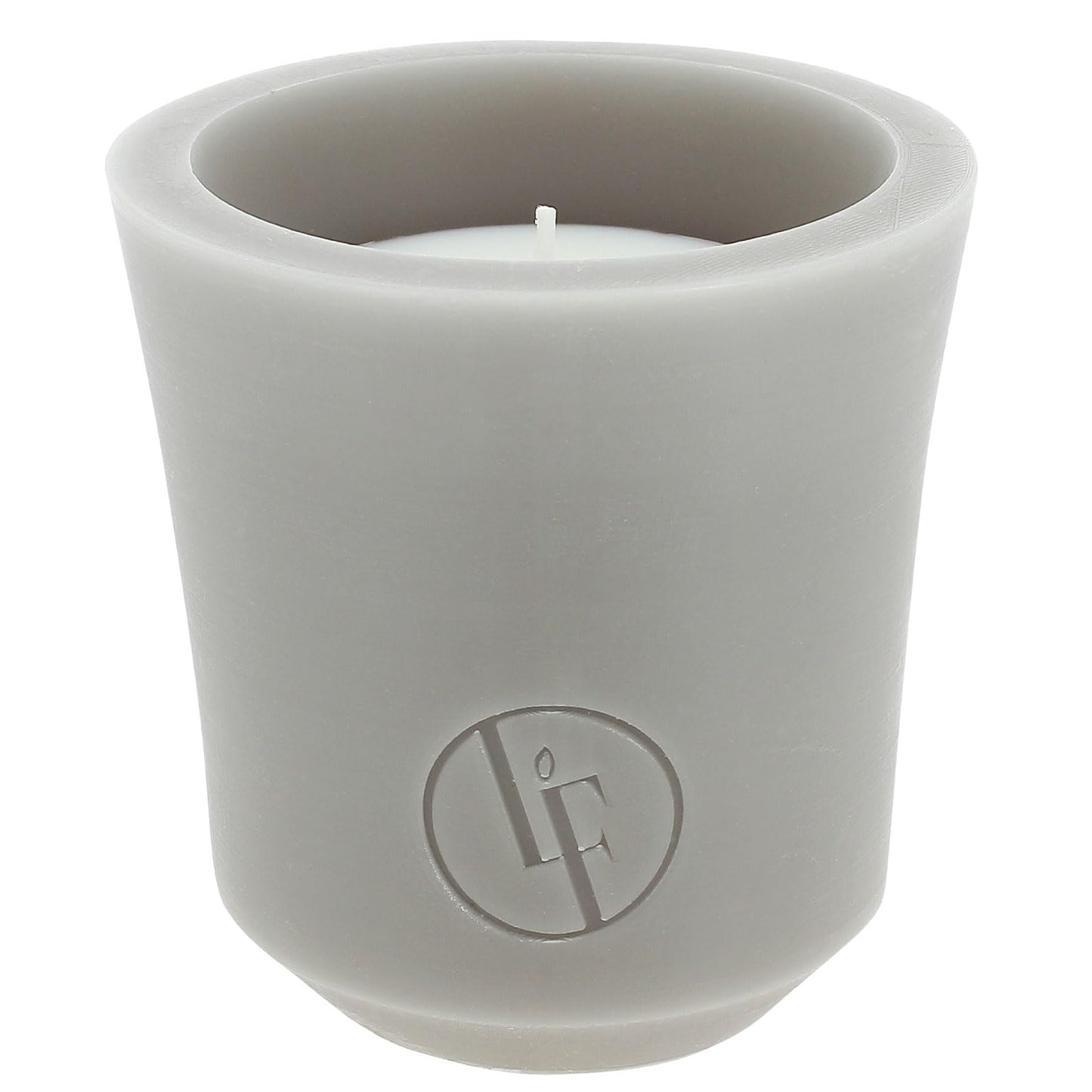Bougies La Francaise - Wax candle holder - Citronella - Made in Tunisia, Medium Grey color , +/- 55-Hour Burn Time - 5.12 x 5.31 inches