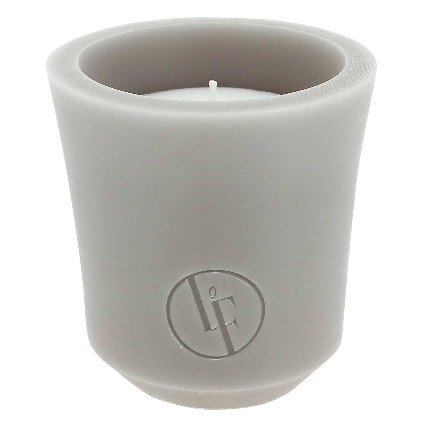 Bougies La Francaise - Wax candle holder - Citronella - Made in Tunisia, Small Grey color , +/- 40-Hour Burn Time - 3.94 x 4.33 inches