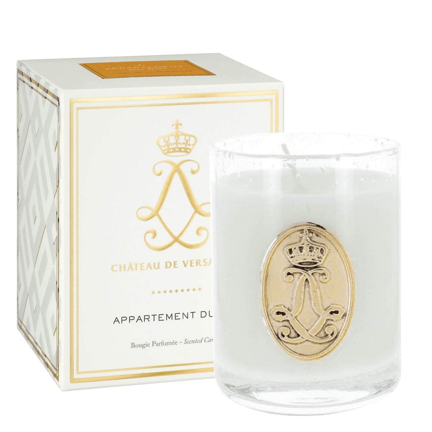 Château de Versailles - French-made Scented Candle Jar - Appartement du Roi - Made in France, 100 grams, +/-25-Hour Burn Time - 3.15 x 3.15 x 3.85 inches