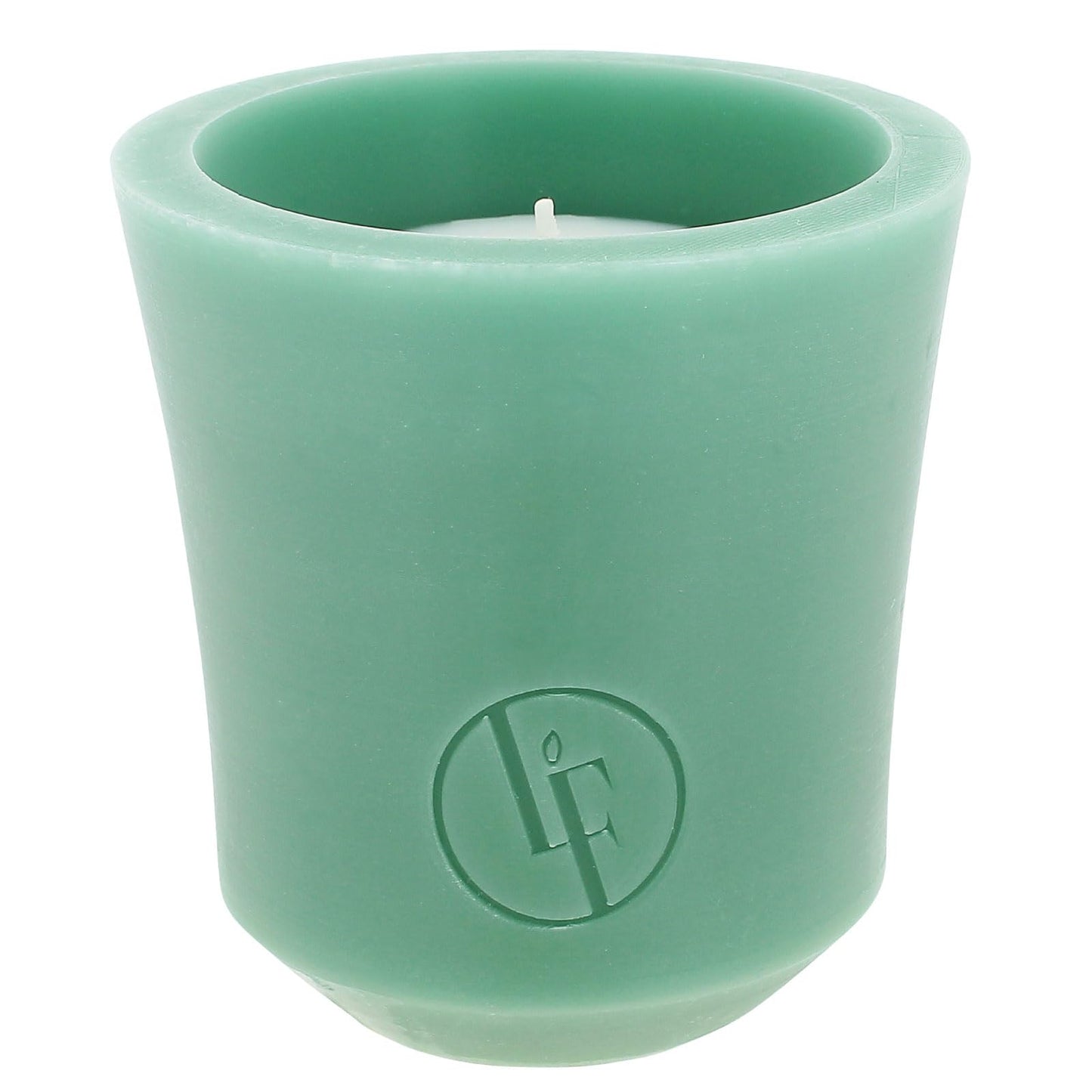Bougies La Francaise - Wax candle holder - Citronella - Made in Tunisia, Medium Green color , +/- 55-Hour Burn Time - 5.12 x 5.31 inches