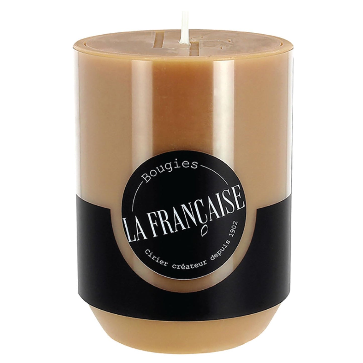 Bougies La Francaise - Scented Pillar Candle - Made in Tunisia, Vanilla Blond , +/- 45-Hour Burn Time - 2.76 x 3.74 inches