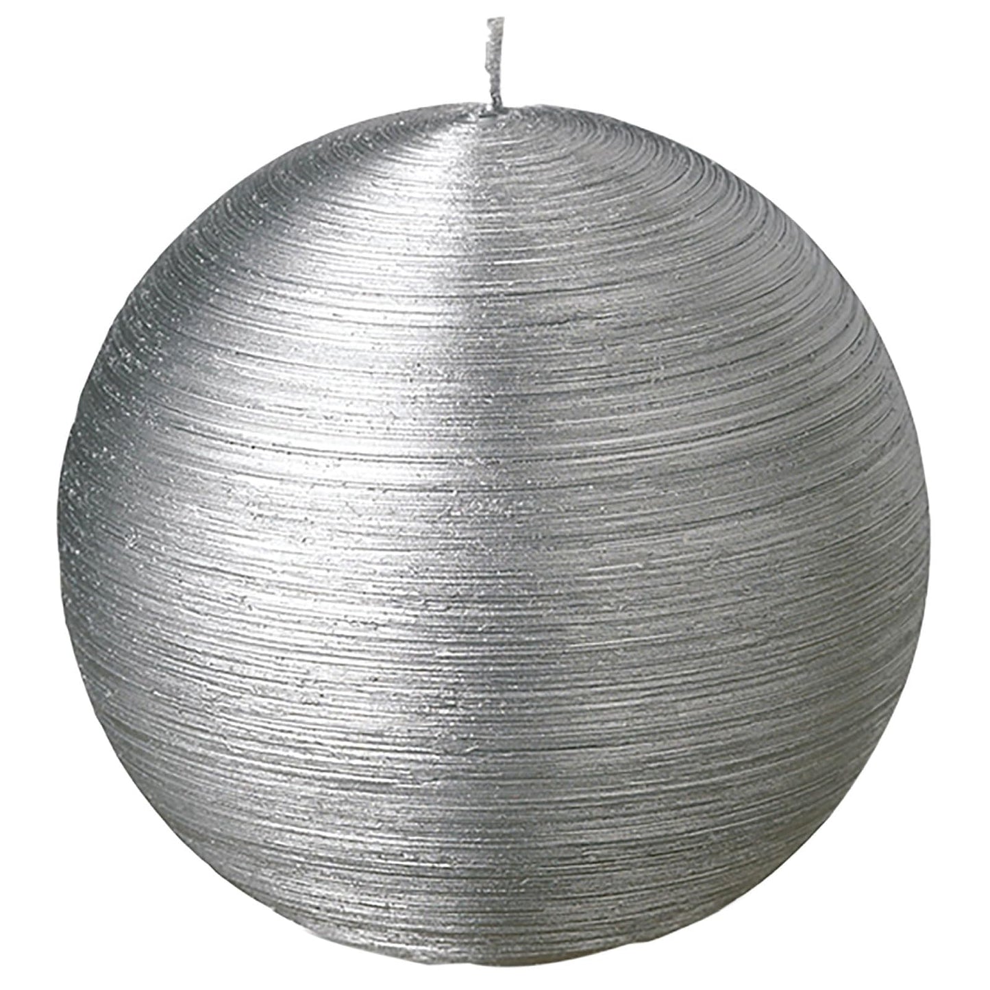 Bougies La Francaise - Ball Candle - Made in Europe, Silver color , 200g,  +/- 15-Hour Burn Time - Diameter 3.15 inches