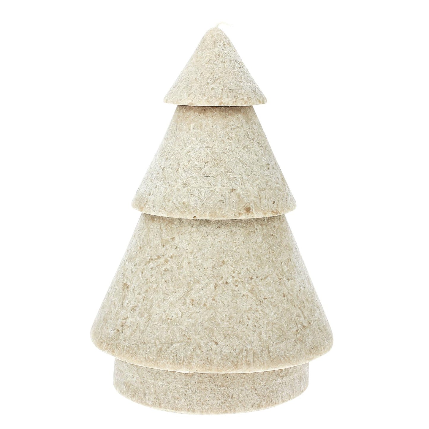 Bougies La Francaise - Christmas Tree Candle - Made in Tunisia, Beige color , +/- 60-Hour Burn Time - 3.94  x 5.51 inches
