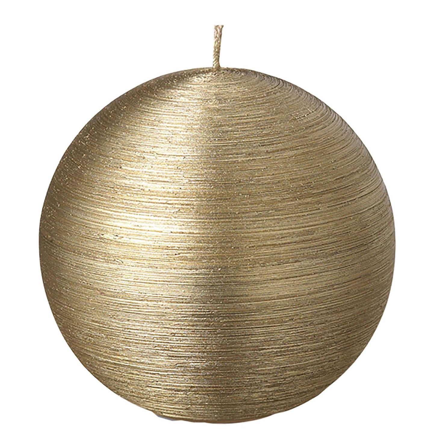 Bougies La Francaise - Ball Candle - Made in Europe, Gold color , 200g,  +/- 15-Hour Burn Time - Diameter 3.15 inches