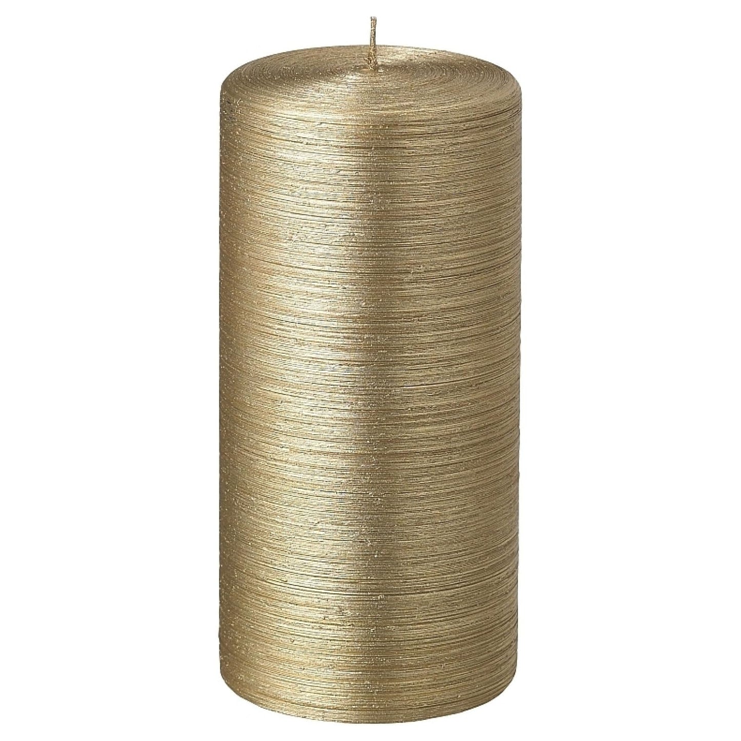 Bougies La Francaise - Pillar Candle - Made in Europe, Gold color , +/- 25-Hour Burn Time - 2.76 x 5.9 inches