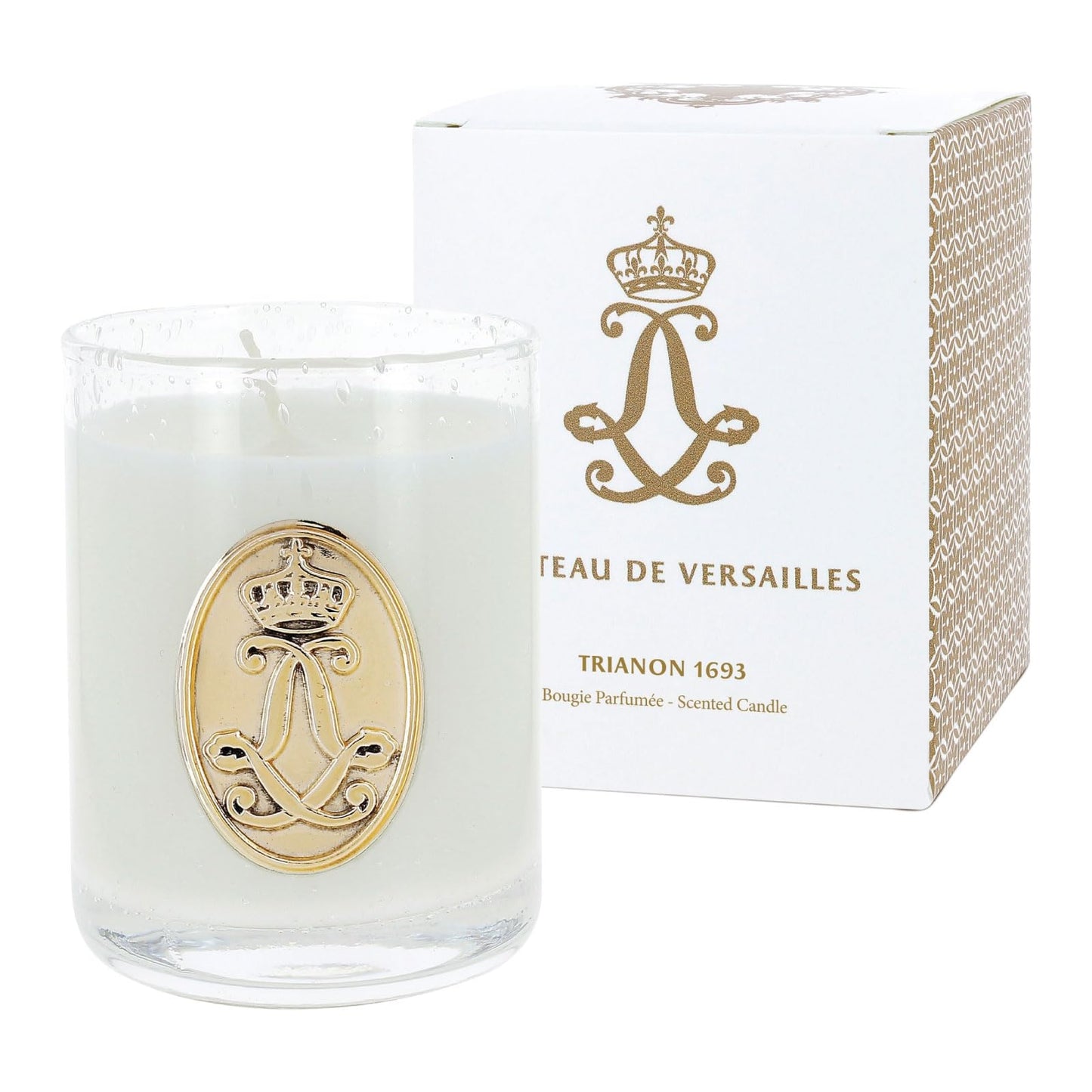 Château de Versailles - French-made Scented Candle Jar - Trianon - Made in France, 100 grams, +/-25-Hour Burn Time - 3.15 x 3.15 x 3.85 inches