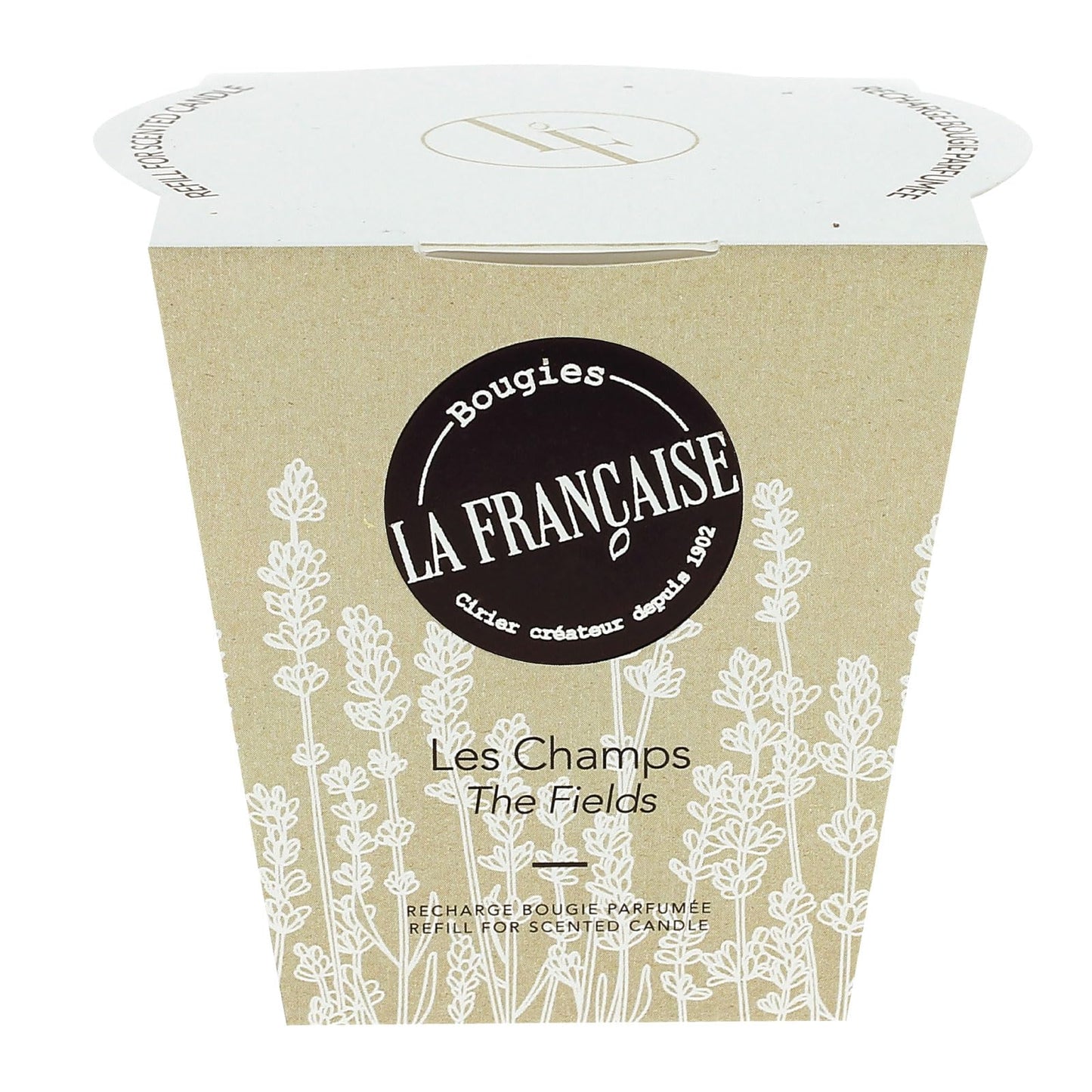 Bougies La Francaise - French-made Scented Candle Refill - Made in France, 200g, 40-Hour Burn Time - 2.97 x 3.27 x 3.38 inches (The Fields)