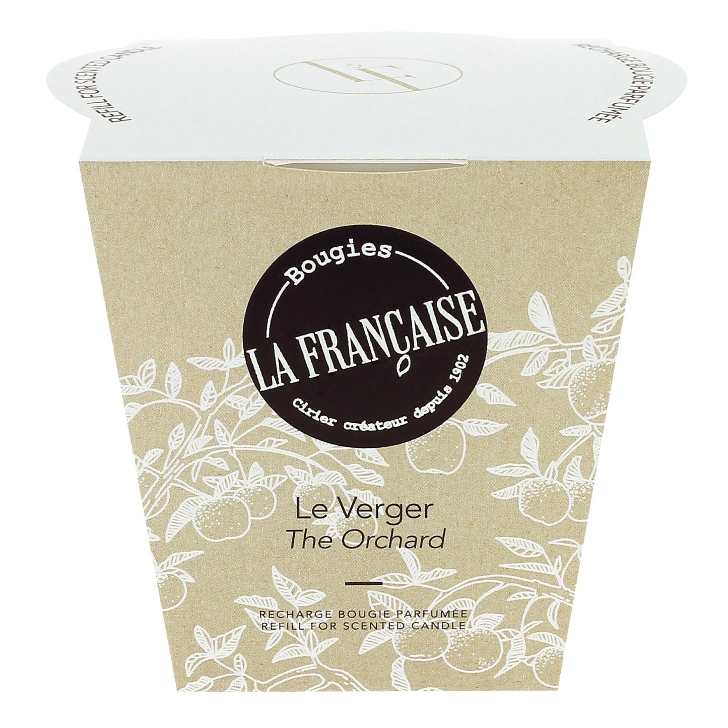 Bougies La Francaise - French-made Scented Candle Refill - The Orchard - Made in France, 200g, +/- 40-Hour Burn Time - 2.97 x 3.27 x 3.38 inches