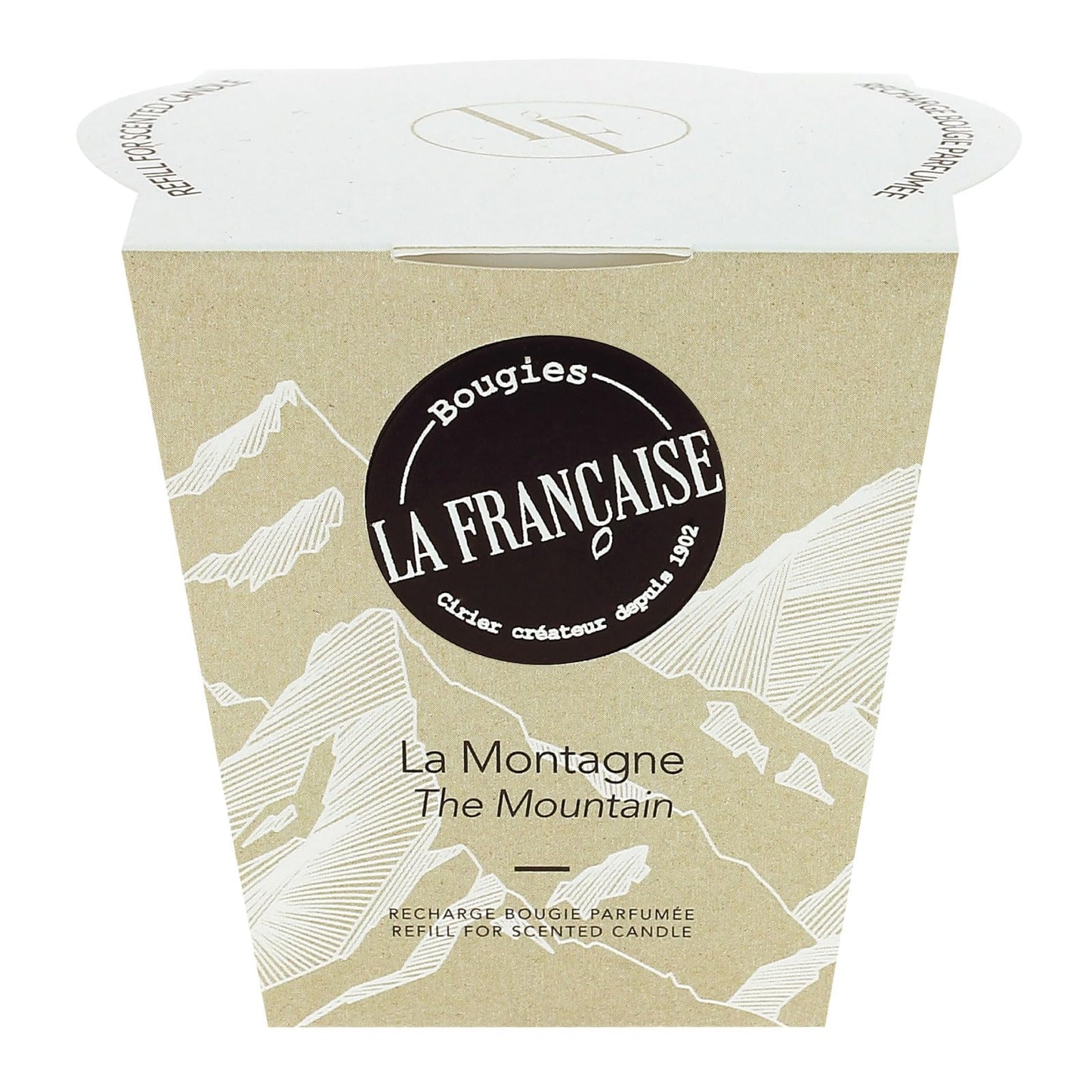 Bougies La Francaise - French-made Scented Candle Refill - The Mountain - Made in France, 200g, +/- 40-Hour Burn Time - 2.97 x 3.27 x 3.38 inches