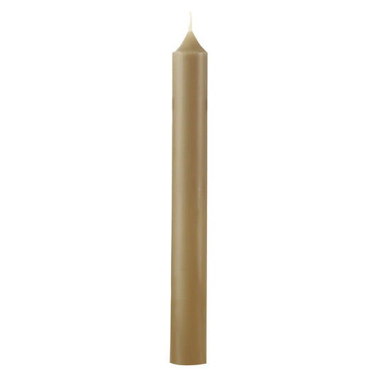 Bougies La Francaise - French made Dinner Candle - Made in France, Taupe color , +/- 7-Hour Burn Time - 0.87 x 8.66 inches
