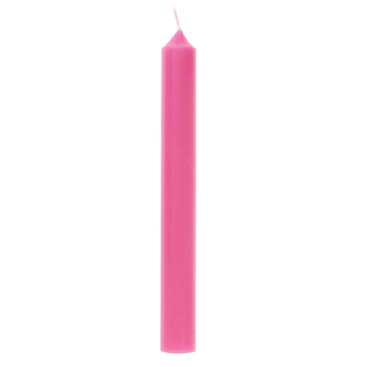 Bougies La Francaise - French made Dinner Candle - Made in France, Candy Rose color , +/- 7-Hour Burn Time - 0.87 x 8.66 inches