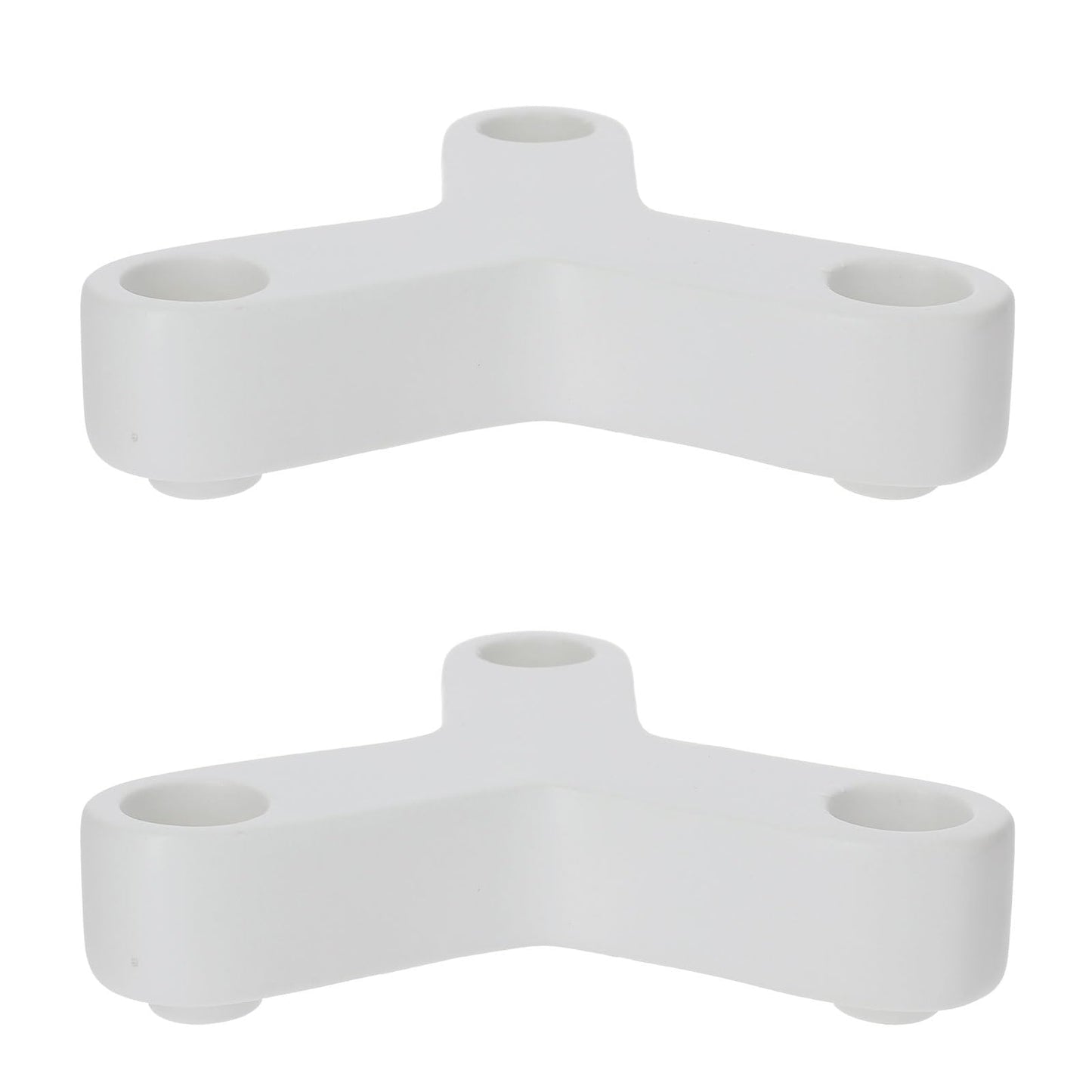 Bougies La Francaise - Candle Holder x 2 - White-1.38 x 5.12 x 5.90 inches