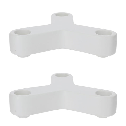 Bougies La Francaise - Candle Holder x 2 - White-1.38 x 5.12 x 5.90 inches