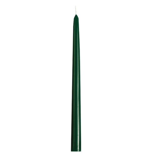 Bougies La Francaise - French made Taper Candle - Made in France, Green color , +/- 8-Hour Burn Time - 0.87 x 11.42 inches