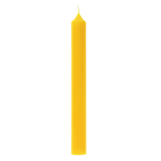Bougies La Francaise - French made Dinner Candle - Made in France, Sunny Yellow color , +/- 7-Hour Burn Time - 0.87 x 8.66 inches