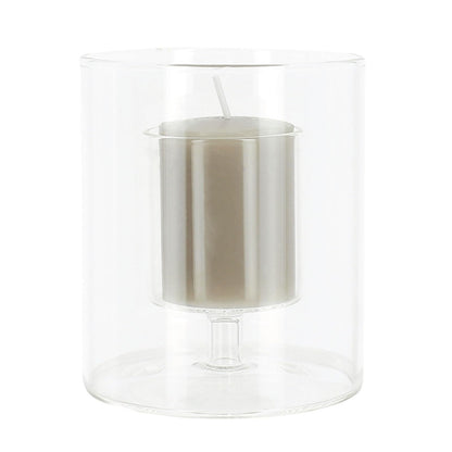 Bougies La Francaise - Clear Glass Candle Holder for Votive - 3.54 x 3.15 inches (Small)