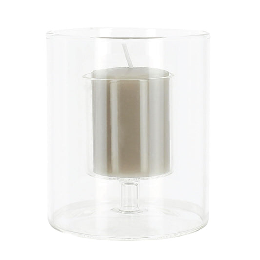 Bougies La Francaise - Clear Glass Candle Holder for Votive - 3.54 x 3.15 inches (Small)