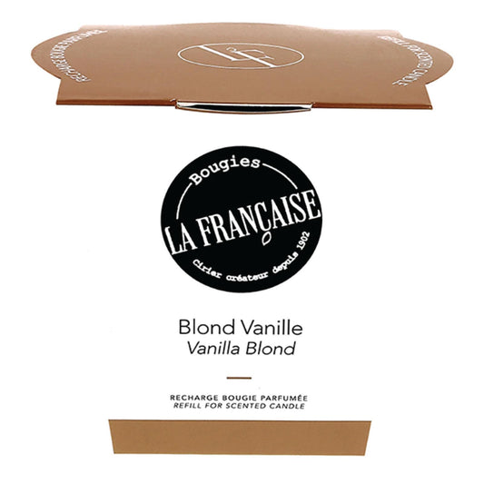 Bougies La Francaise - French-made Scented Candle refill - Vanilla Blond - Made in France, 200g, +/- 40-Hour Burn Time - 2.97 x 3.27 x 3.38 inches