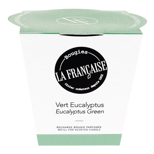 Bougies La Francaise - French-made Scented Candle Refill - Made in France, 200g, 40-Hour Burn Time - 2.97 x 3.27 x 3.38 inches (Eucalyptus Green)