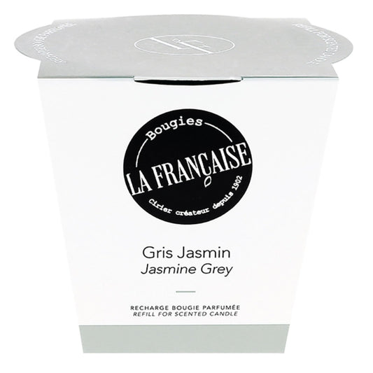 Bougies La Francaise - French-made Scented Candle refill - Jasmine Grey - Made in France, 200g, +/- 40-Hour Burn Time - 2.97 x 3.27 x 3.38 inches