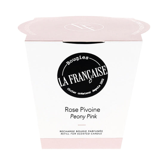 Bougies La Francaise - French-made Scented Candle refill - Poeny Pink - Made in France, 200g, +/- 40-Hour Burn Time - 2.97 x 3.27 x 3.38 inches