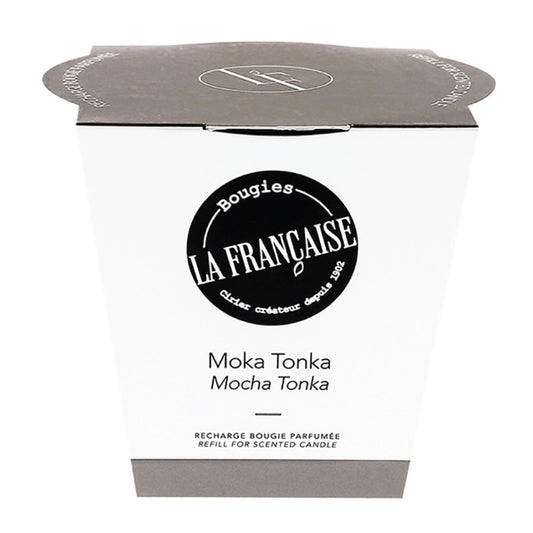 Bougies La Francaise - French-made Scented Candle Refill - Mocha Tonka - Made in France, 200g, +/- 40-Hour Burn Time - 2.97 x 3.27 x 3.38 inches