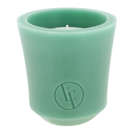 Bougies La Francaise - Wax candle holder - Citronella - Made in Tunisia, Small Green color , +/- 40-Hour Burn Time - 3.94 x 4.33 inches