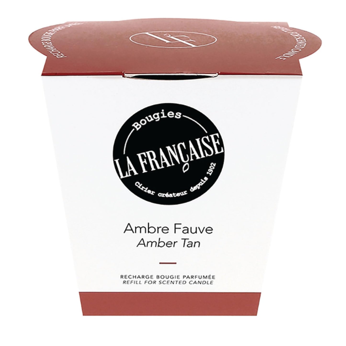 Bougies La Francaise - French-made Scented Candle refill - Amber Tan - Made in France, 200g, +/- 40-Hour Burn Time - 2.97 x 3.27 x 3.38 inches
