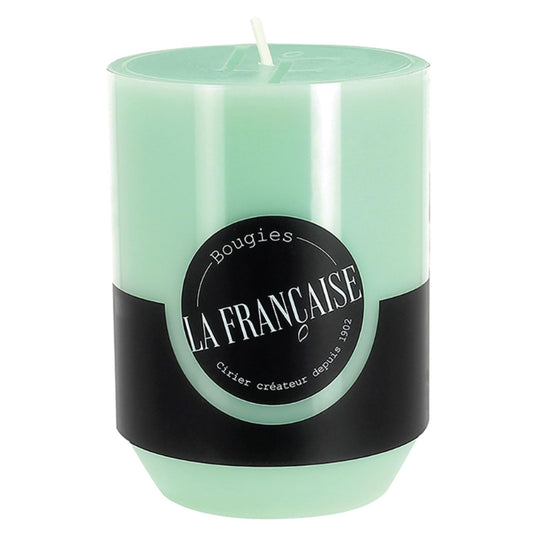 Bougies La Francaise - Scented Pillar Candle - Made in Tunisia, Eucalyptus Green, +/- 45-Hour Burn Time - 2.76 x 3.74 inches