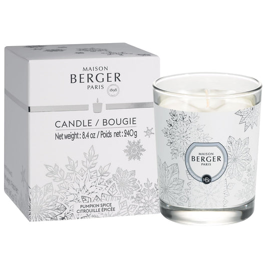 Maison Berger - Scented Candle - Holiday Collection - 4 inches height, 3.25 inches diameter - 8.4 ounces - 240 grams (Pumpkin Spice)