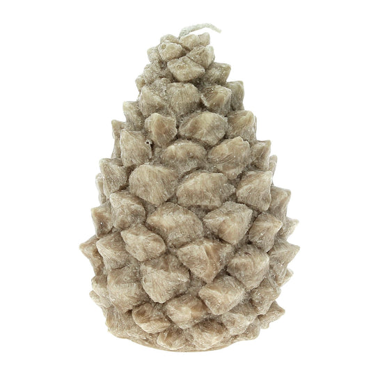 Bougies La Francaise - Pine Cone Candle Small - Made in Tunisia, Beige color , +/- 6-Hour Burn Time - 2.36 x 3.35 inches