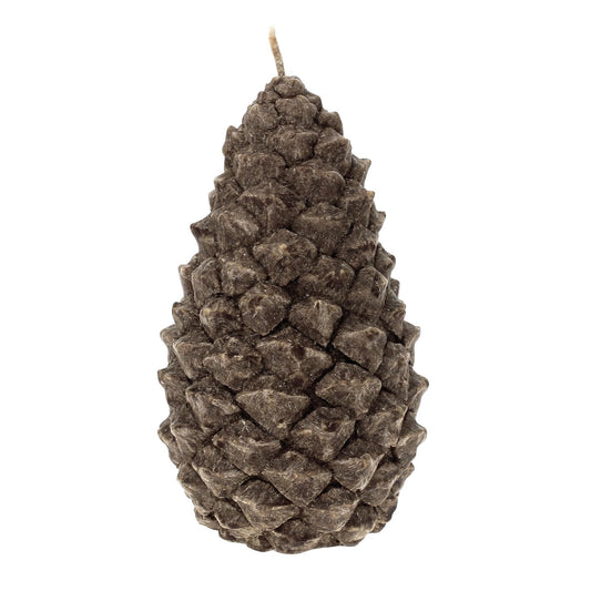 Bougies La Francaise - Pine Cone Candle Medium - Made in Tunisia, Brown color , +/- 25-Hour Burn Time - 3.15 x 5.12 inches