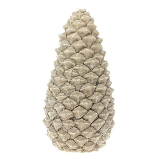 Bougies La Francaise - Pine Cone Candle Large - Made in Tunisia, Beige color , +/- 45-Hour Burn Time - 3.74 x 7.09 inches
