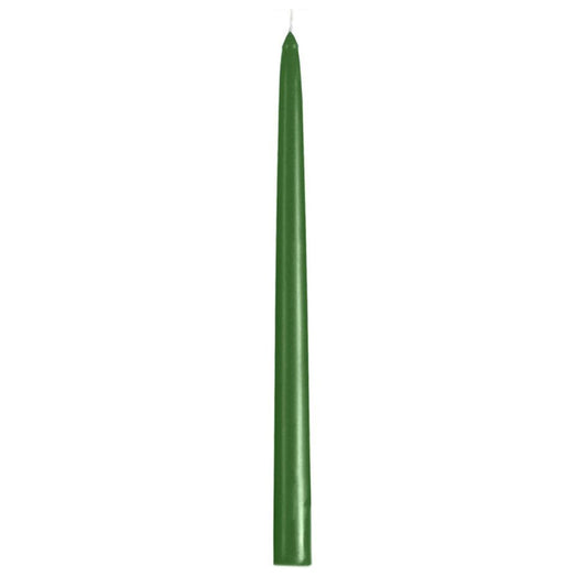 Bougies La Francaise - French made Taper Candle - Made in France, Green Pine color , +/- 8-Hour Burn Time - 0.87 x 11.42 inches