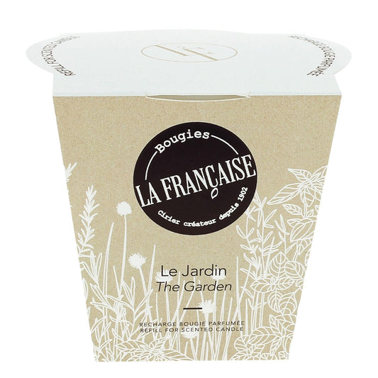 Bougies La Francaise - French-made Scented Candle Refill - The Garden - Made in France, 200g, +/- 40-Hour Burn Time - 2.97 x 3.27 x 3.38 inches
