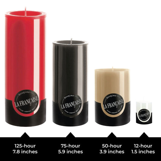 Bougies La Francaise - French made Votive Candle - Made in France, Taupe color , +/- 12-Hour Burn Time - 1.50 x 1.96 inches
