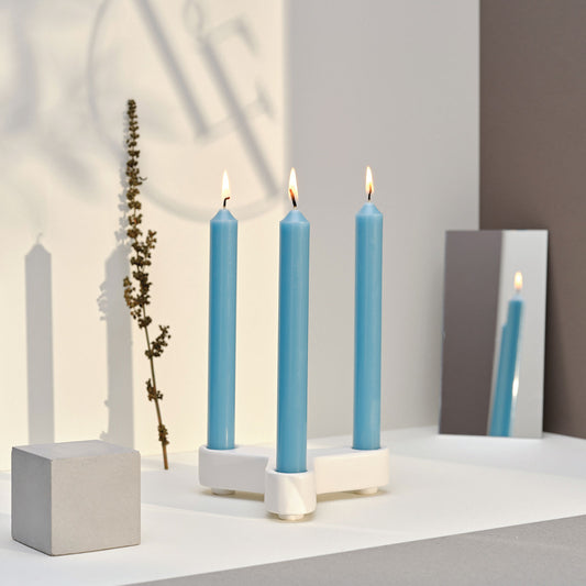 Bougies La Francaise - French made Dinner Candle - Made in France, Mint Green color , +/- 7-Hour Burn Time - 0.87 x 8.66 inches